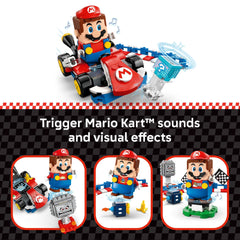 LEGO Mario Kart Traffic Cones mark lanes for organized racing.