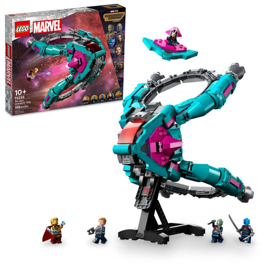 LEGO Marvel New Guardians Ship 76255 front view, ideal for display and imaginative play.