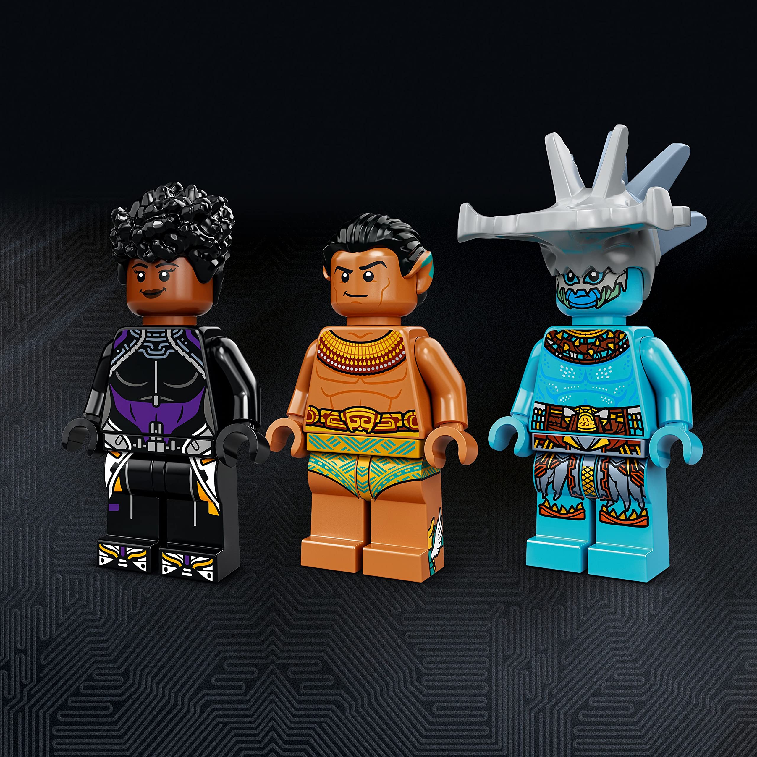 LEGO Marvel Attuma minifigure with weapon boosts battle-style play
