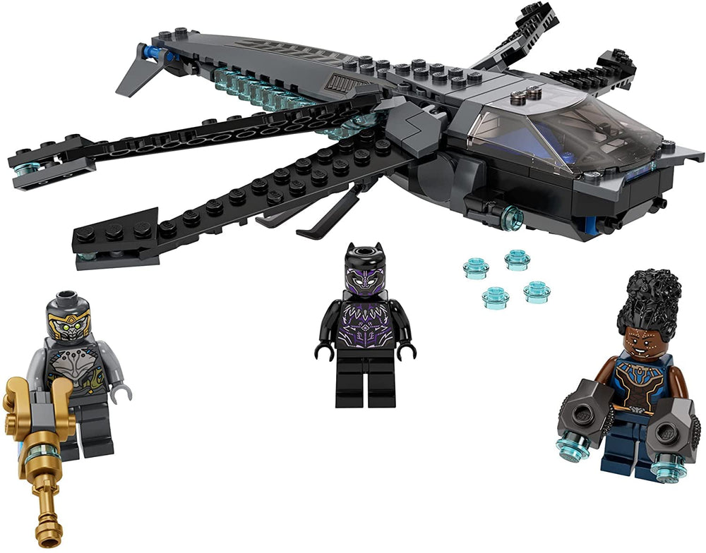 LEGO Marvel Black Panther Dragon Flyer wings extended for dynamic play