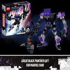 LEGO Marvel Black Panther Mech Armor display-ready setup demonstrates shelf-worthy design