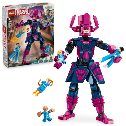 LEGO Marvel Fantastic Four vs Galactus box art showcases the build-to-display set.