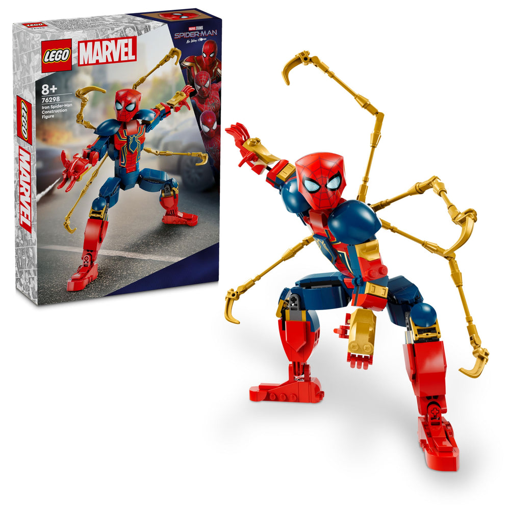 LEGO Marvel Iron Spider-Man armour figure ready for imaginative play and display.