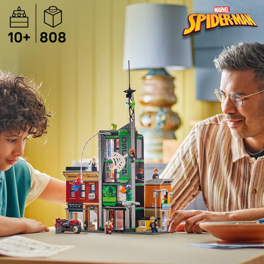 LEGO Marvel Oscorp building detail highlights modular design and collectible vibes