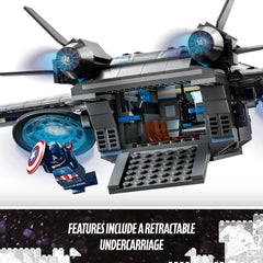 LEGO Marvel The Avengers Quinjet adjustable wings enable dynamic flight poses