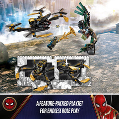 LEGO Marvel Spider-Man’s Drone Duel action scene showing air and ground play