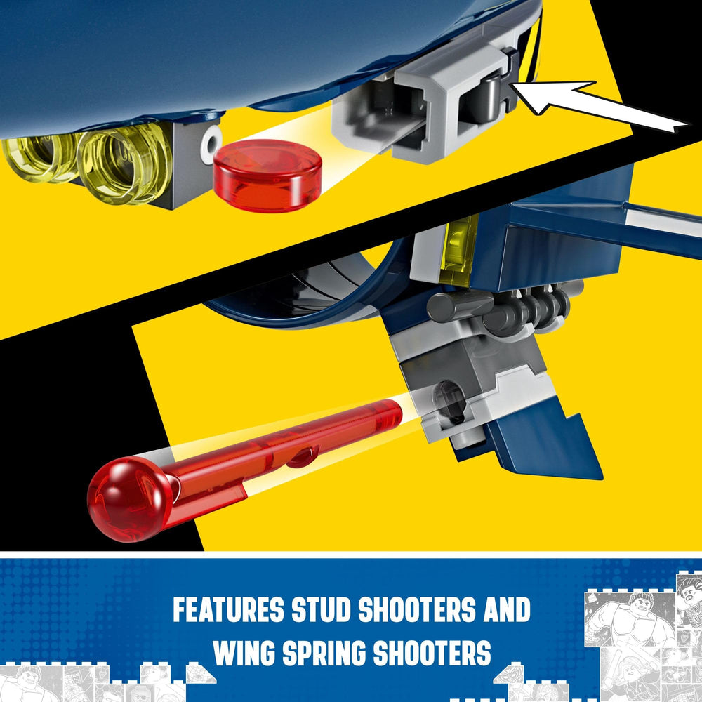 LEGO Marvel X-Men X-Jet removable containers store studs and Wolverine's claws.