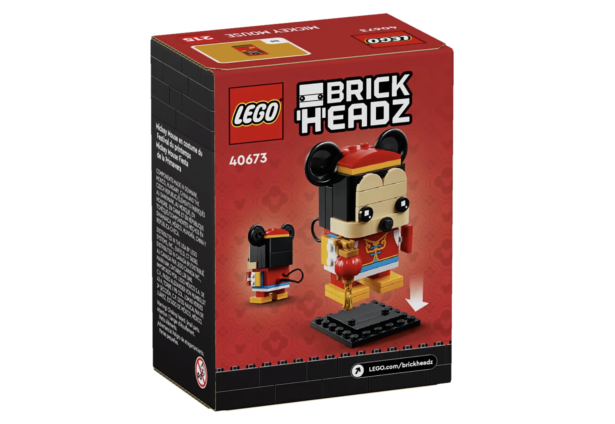 LEGO Mickey Mouse BrickHeadz Spring Party envelope and lamp add festive charm