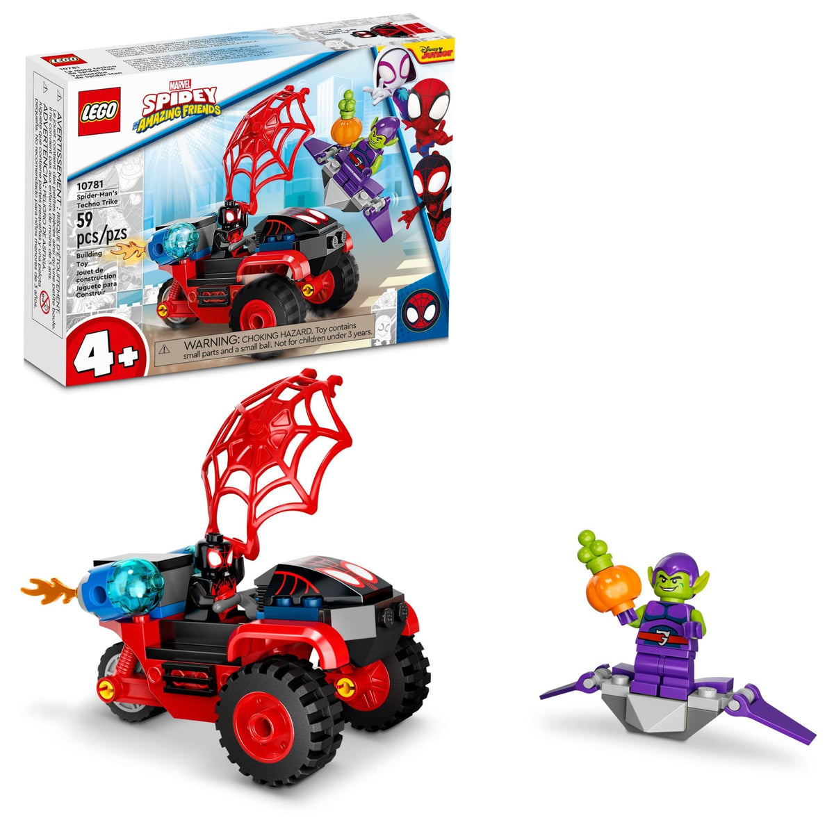 LEGO Miles Morales Spider-Man Techno Trike image for imaginative play and fine motor practice