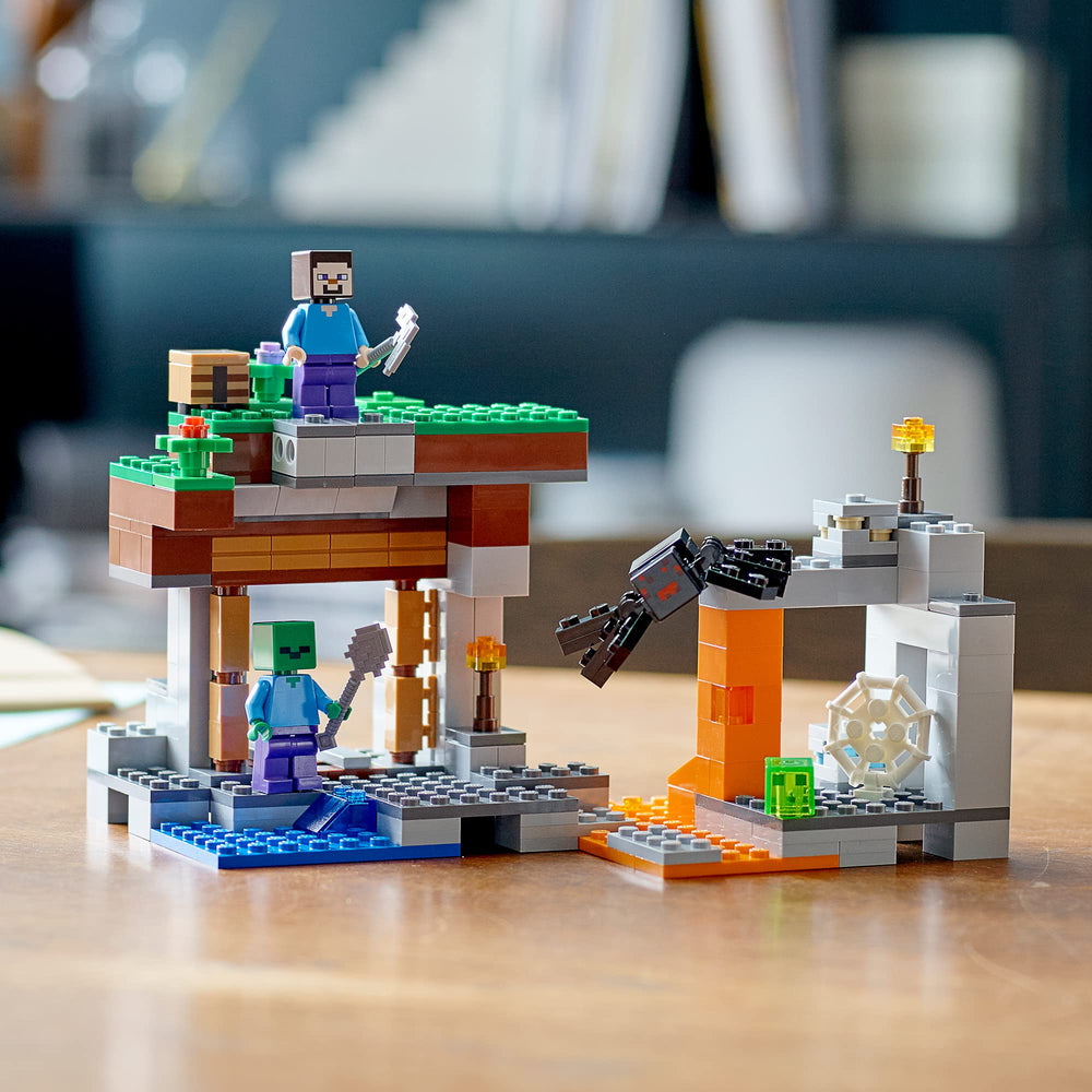LEGO Minecraft Abandoned Mine coal and diamonds pieces invite resourceful building