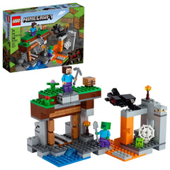 LEGO Minecraft The Abandoned Mine Steve figure in action for imaginative play.