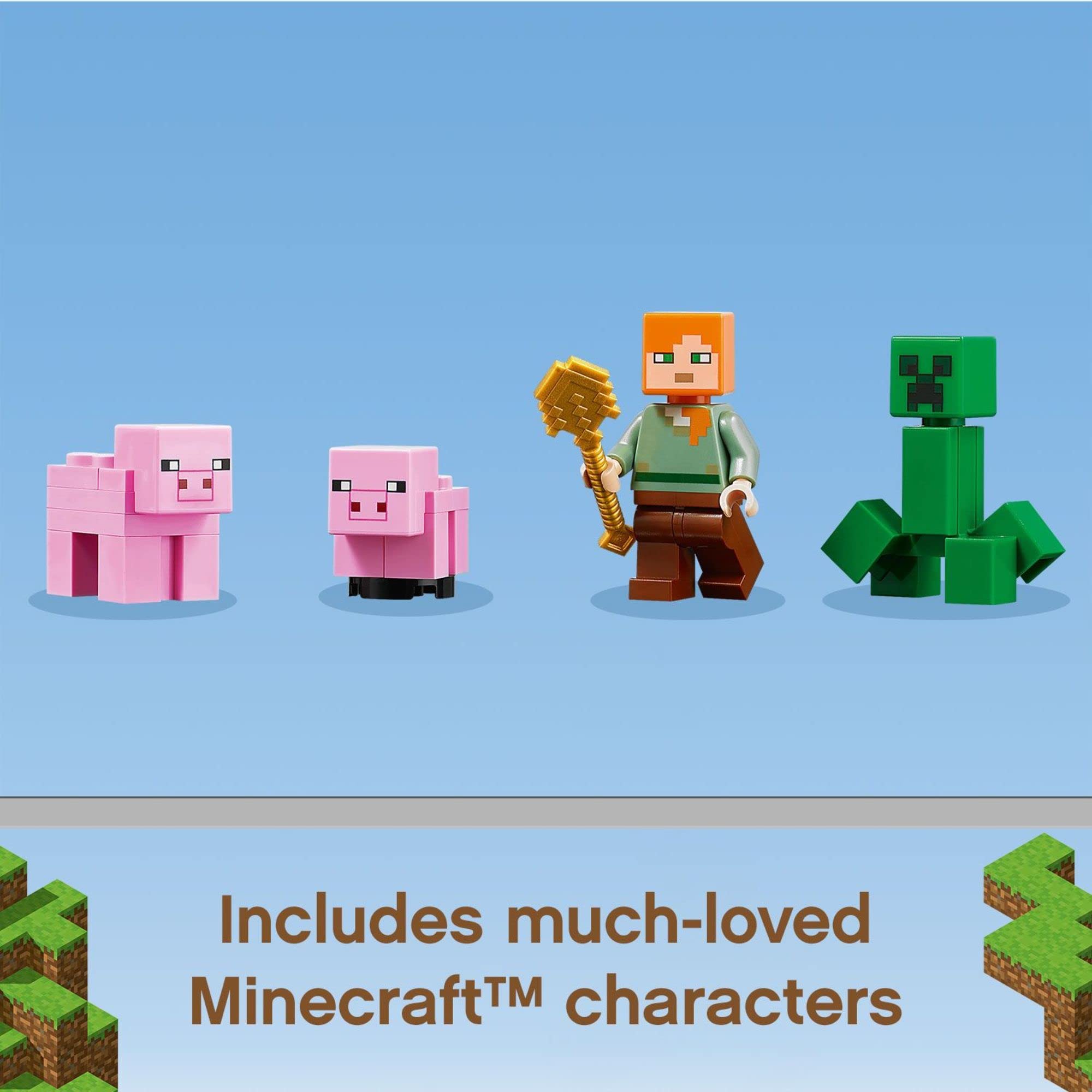 LEGO Minecraft alex figure included for adventurous roleplay and stories.
