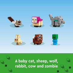 LEGO Minecraft Animal Sanctuary gated play space encourages cooperative building fun.