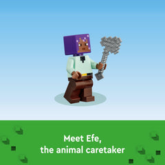 LEGO Minecraft Animal Sanctuary rest carpet fosters calm, cozy scenes for animals.