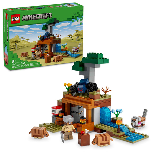 LEGO Minecraft Armadillo Mine Expedition set front view for imaginative play