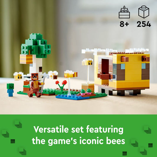 LEGO Minecraft Bee Cottage removable roof enables easy interior access.