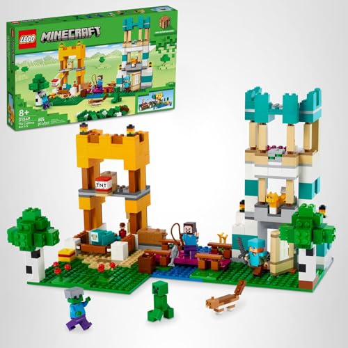 Cat and Sheep from LEGO Minecraft The Crafting Box 4.0 for lively builds.