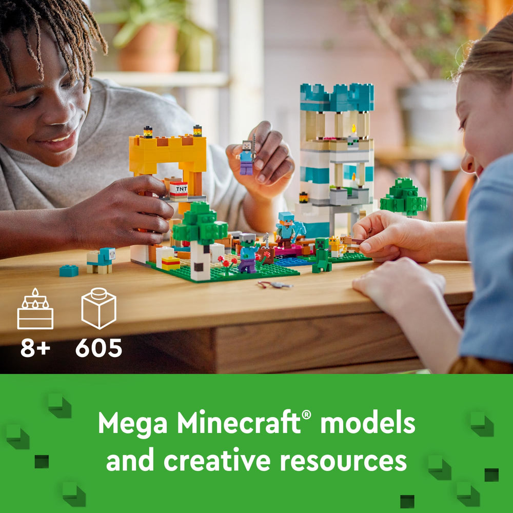 LEGO Minecraft The Crafting Box 4.0 Cat Cottage – cozy cat home for creative stories.