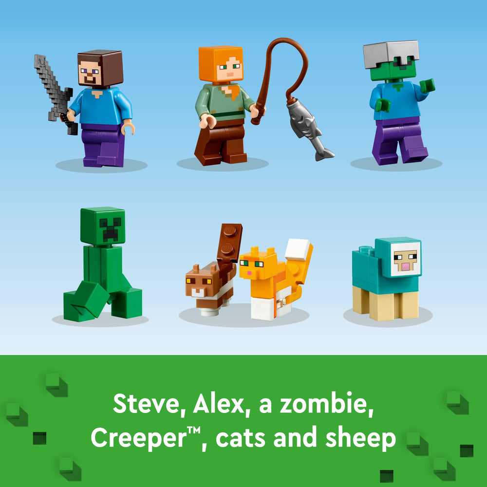 Creeper mob from LEGO Minecraft The Crafting Box 4.0 for iconic moment play.