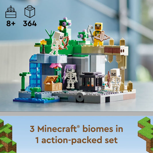 LEGO Minecraft dripstone cave stalagmites highlight tactical setup and rock-fall play scenarios