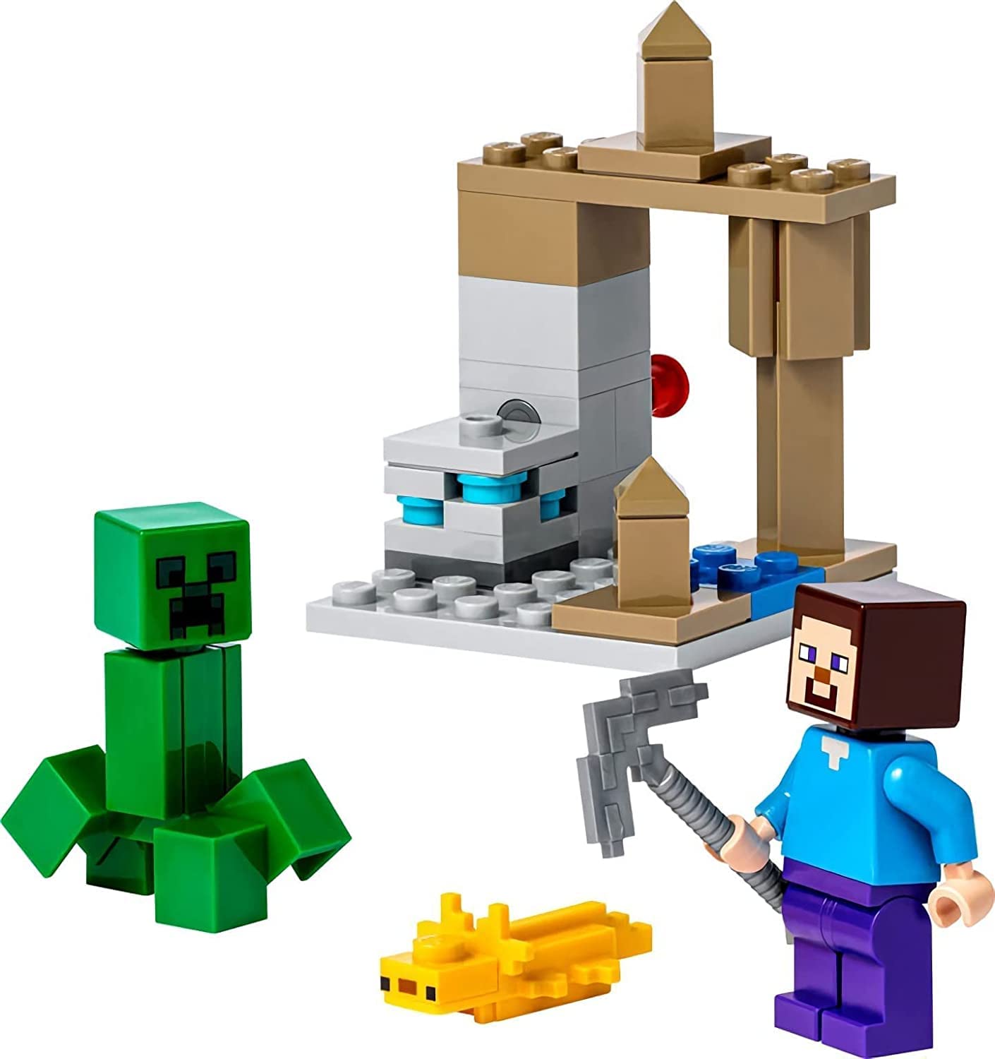 LEGO Minecraft Dripstone Cavern Steve figure for imaginative play and display.
