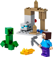 LEGO Minecraft Dripstone Cavern Steve figure for imaginative play and display.