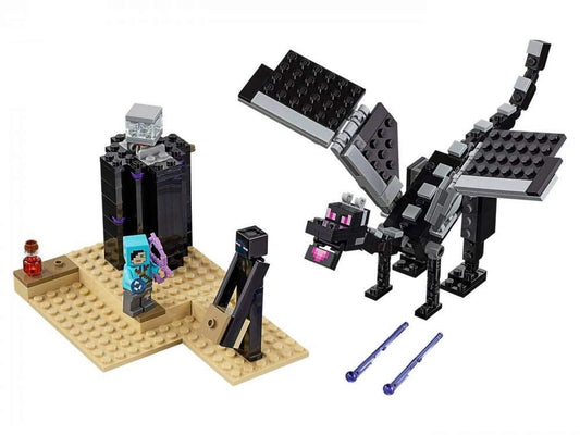 LEGO Minecraft Ender Dragon figure ready for high-action dragon fights