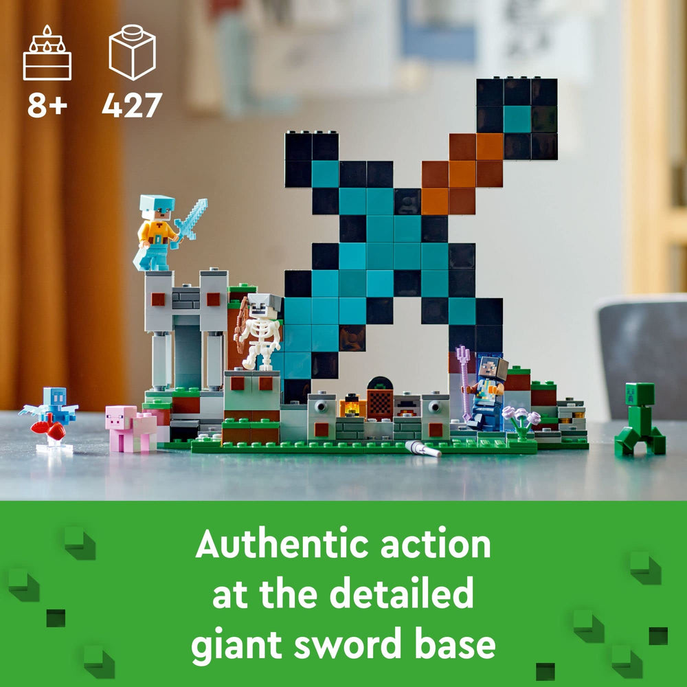 LEGO Minecraft Giant Base with chill-out area, ideal for extended adventures.