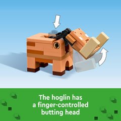 LEGO Minecraft hoglin head-butt action adds height to the battle