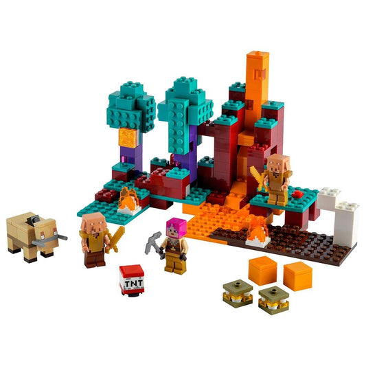 LEGO Minecraft Huntress figure scene supports imaginative battles and exploration.