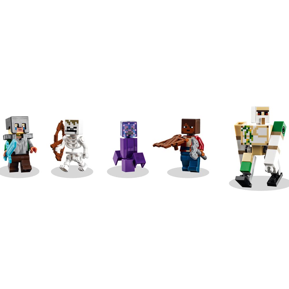 LEGO Minecraft Jungle Abomination 21176 enchanted Creeper figure supports adventurous builds.