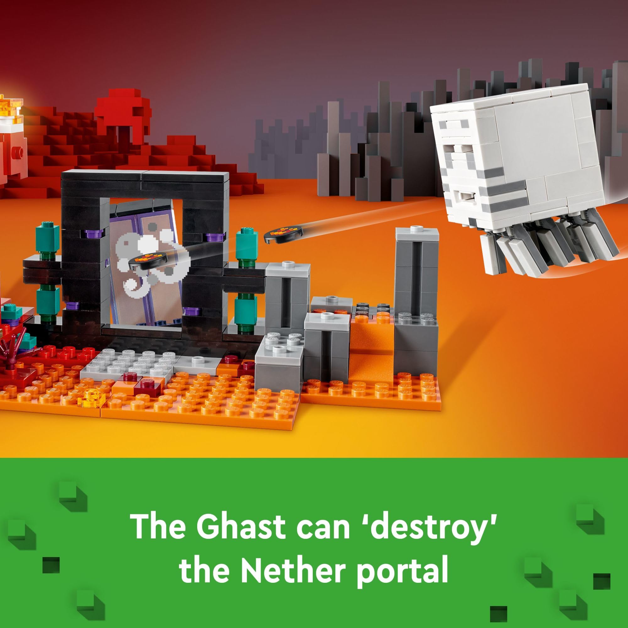 LEGO magma cubes bring fast-paced combat visuals to LEGO Minecraft play