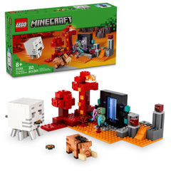 LEGO Minecraft The Nether Portal Ambush battle scene inspires imaginative play
