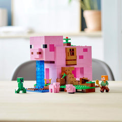 LEGO Minecraft set with 490 pieces supports extended building sessions.