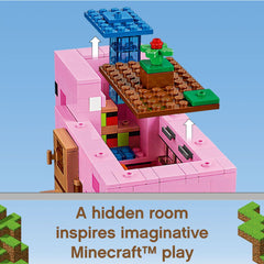 LEGO Minecraft pigs figures keep the farm vibe alive during play.