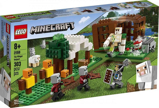 LEGO Minecraft Pillager Outpost assembly scene for imaginative play