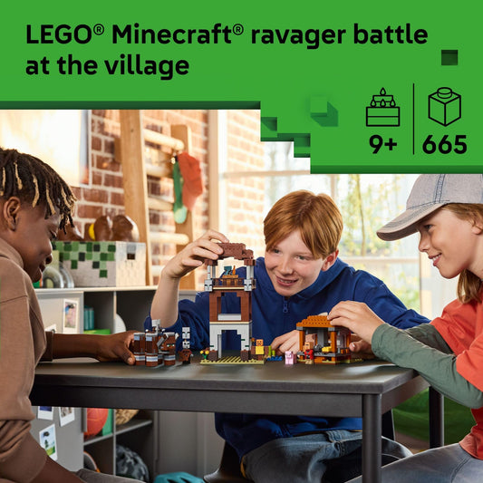 LEGO Minecraft Pillager Outpost Ravager tower detail for immersive play.