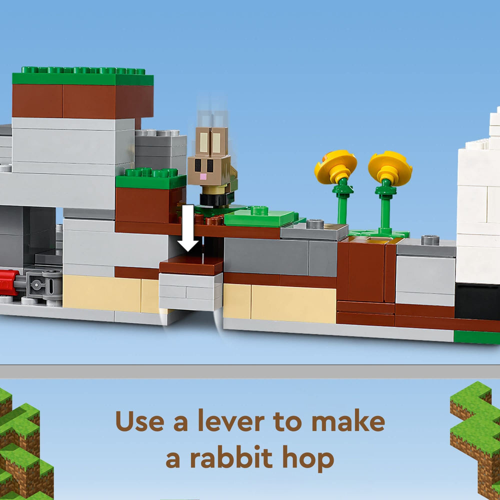 LEGO Minecraft The Ranch Rabbit farm with carrots encouraging feeding and interactive play