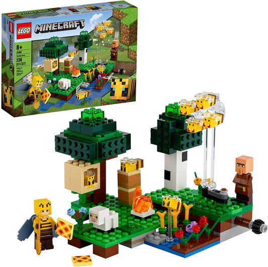 LEGO Minecraft The Bee Farm: bee figures ready to buzz into adventures.