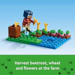 LEGO Minecraft The Frog House farm and crops ready for harvest scenes