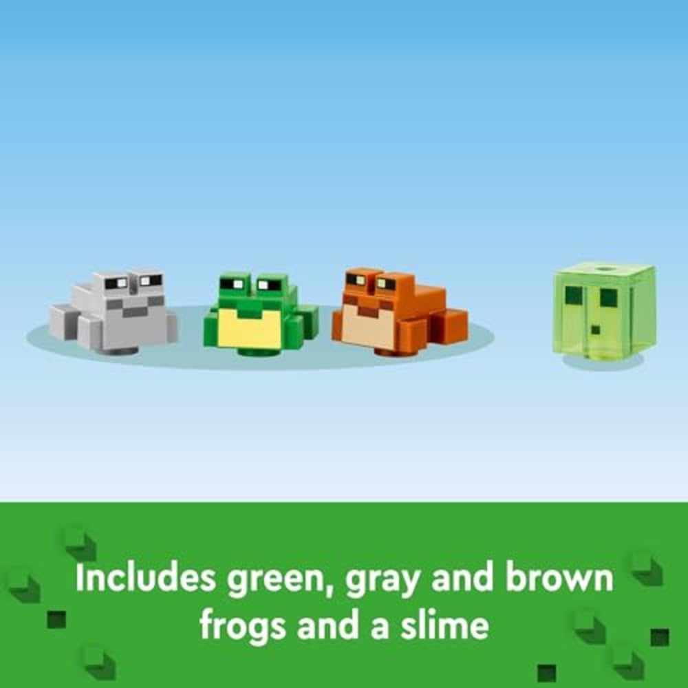 LEGO Minecraft The Frog House pieces spread for building and creativity