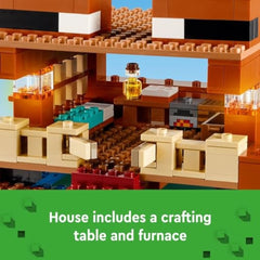 LEGO Minecraft The Frog House roof removed to reveal accessible building space