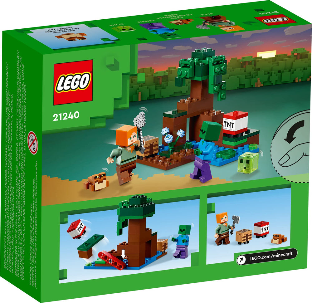 LEGO Minecraft The Swamp Adventure TNT explosion function in play