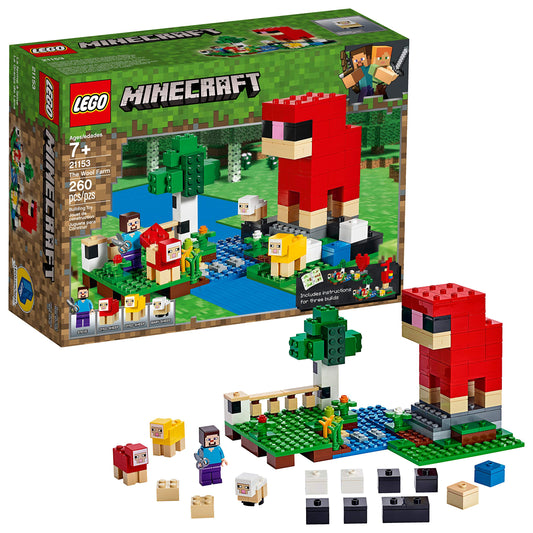 LEGO Minecraft The Wool Farm birch tree structure for immersive play and display