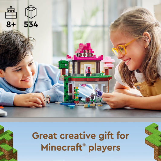LEGO Minecraft Training Grounds: cave with blacksmith forge and armor stand