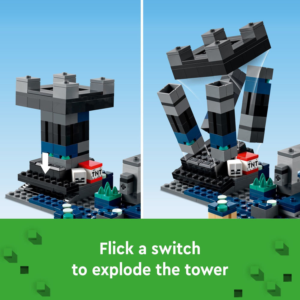 LEGO Minecraft Treasure Chest reveals loot like bone and potion for exploration.