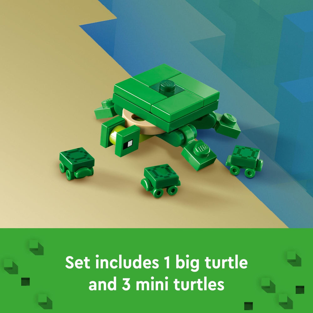 LEGO Minecraft Turtle Beach House interior view showcases living space and details