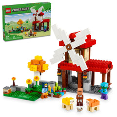 LEGO Minecraft Windmill Farm windmill assembly for hands-on storytelling and pretend play.