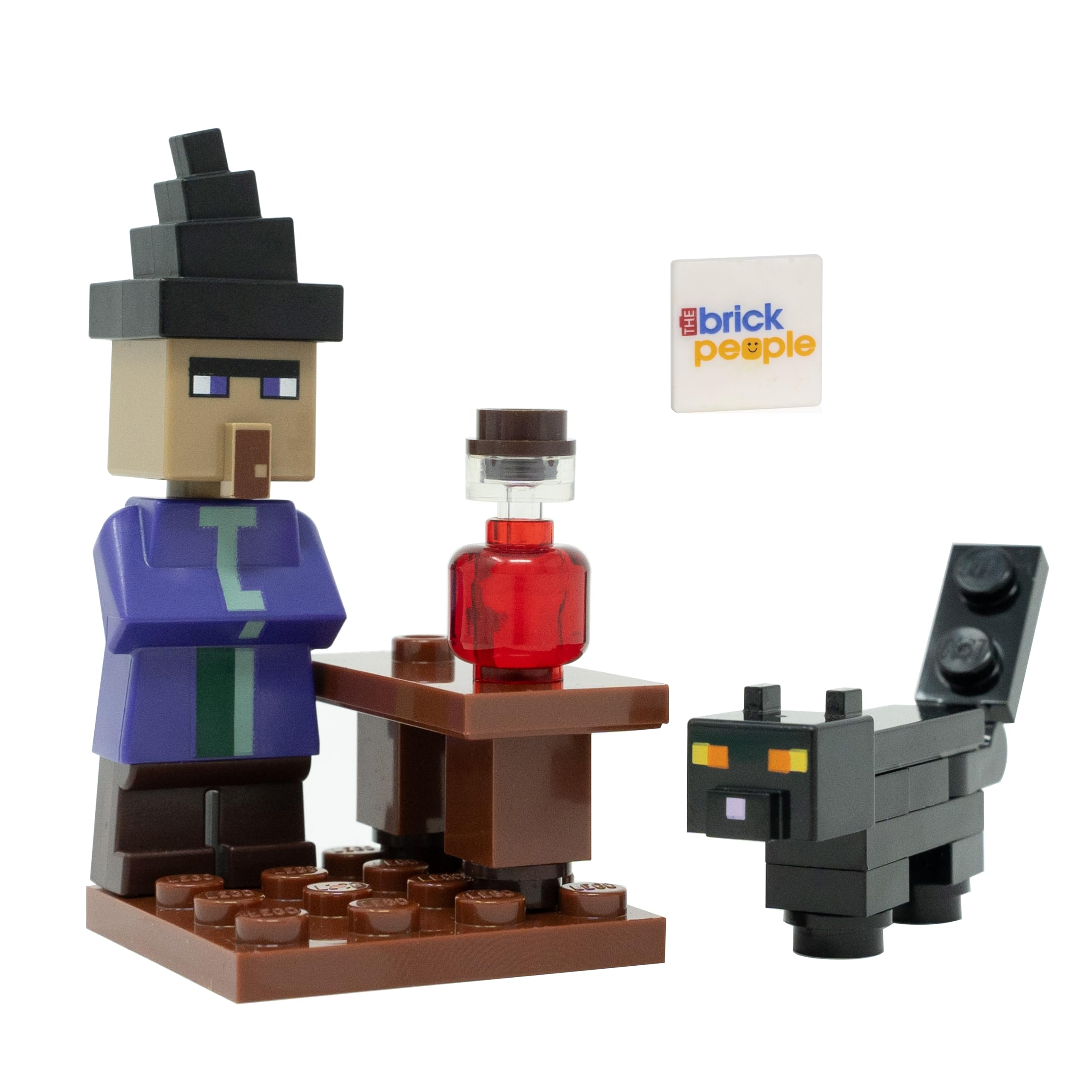 LEGO Minecraft Witch minifigure with black cat sparks imaginative play.