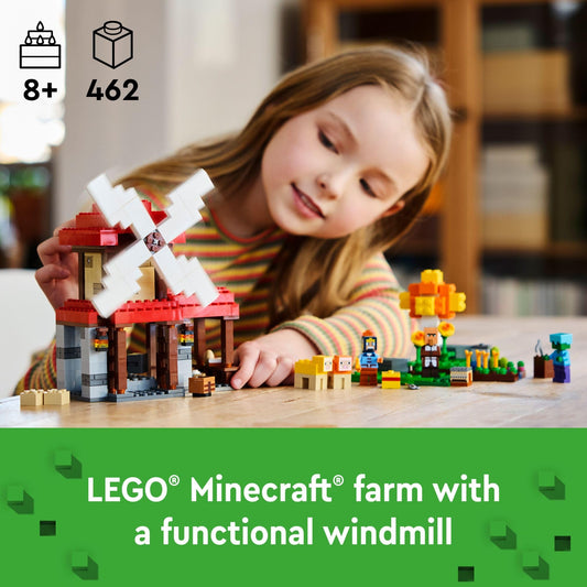LEGO Minecraft zombie-approaching-farm-scene enhances imaginative defense play.